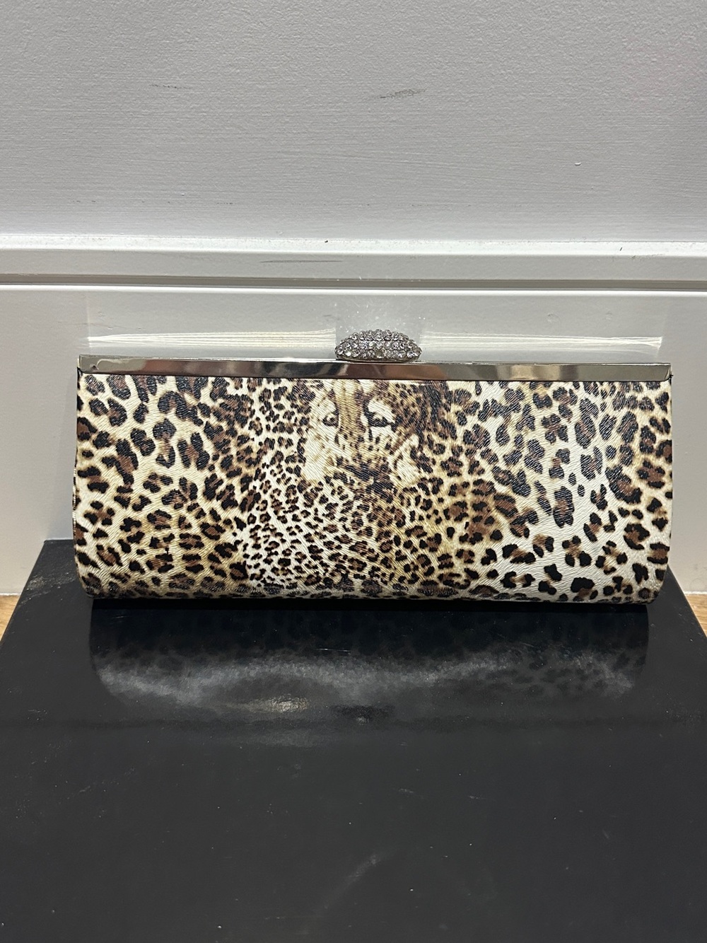 Leopard Print Evening Clutch - Women's Animal Print Bag